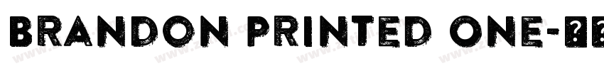 Brandon Printed One字体转换